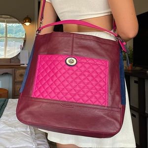 Authentic Vintage Quilted Coach Tote Purse